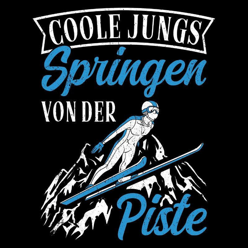 Coole Jungs Springen Von Der Piste Skiurlaub Skisp