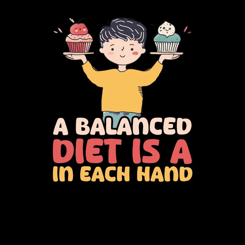 Cupcake Lover A Balanced Diet Cupcake in Hand