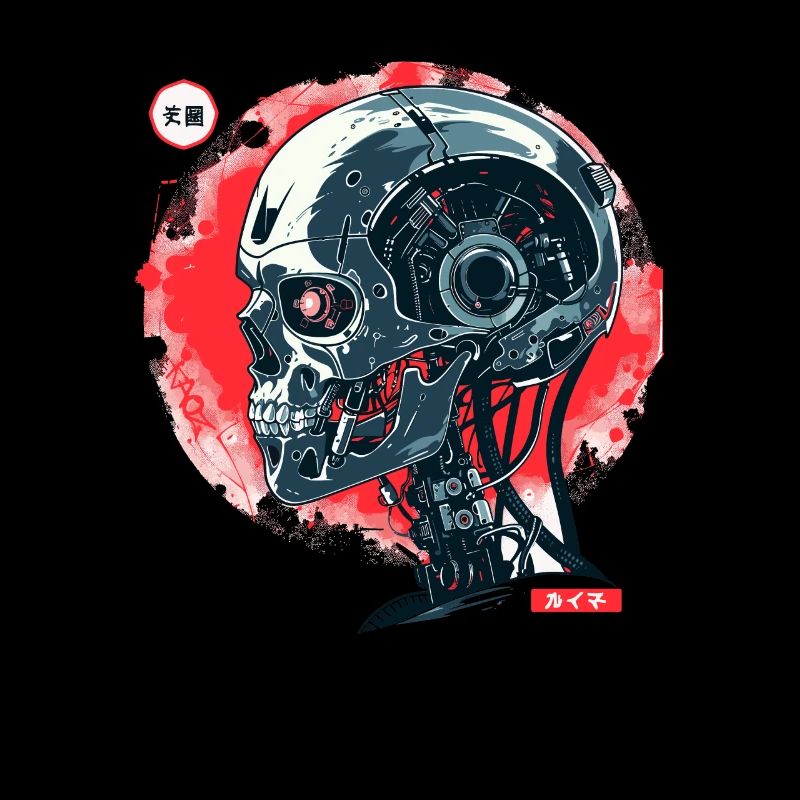 Cyber Cyborg Tech: Robot Skull Skull