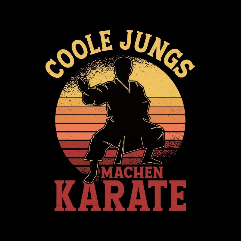 Coole Jungs machen Karate Kampfsport Training