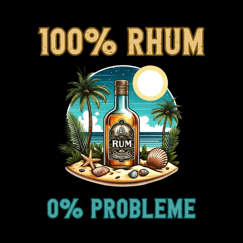 Rhum 100 % alcool apéro humour caraïbes entre amis