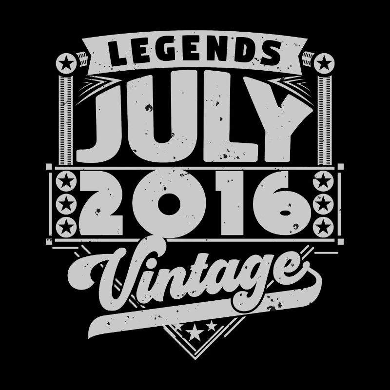 Vintage Geburtstagsgeschenk Juli 2016, Juli.