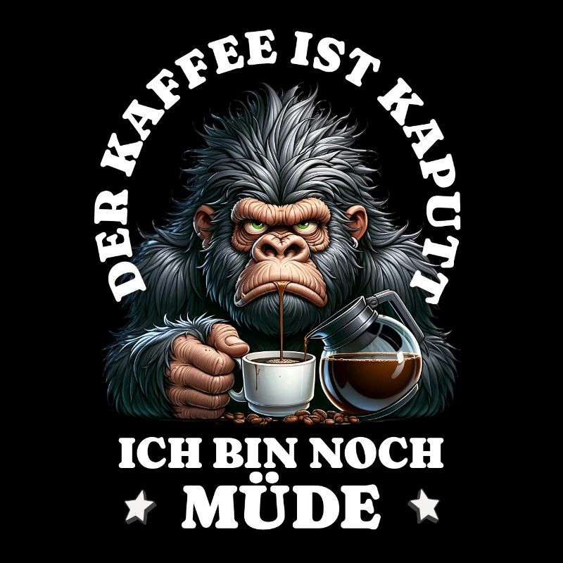 Morning grouch coffee is broken funny gorilla