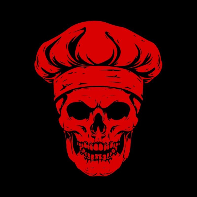 Koch Totenkopf Skelett Chef
