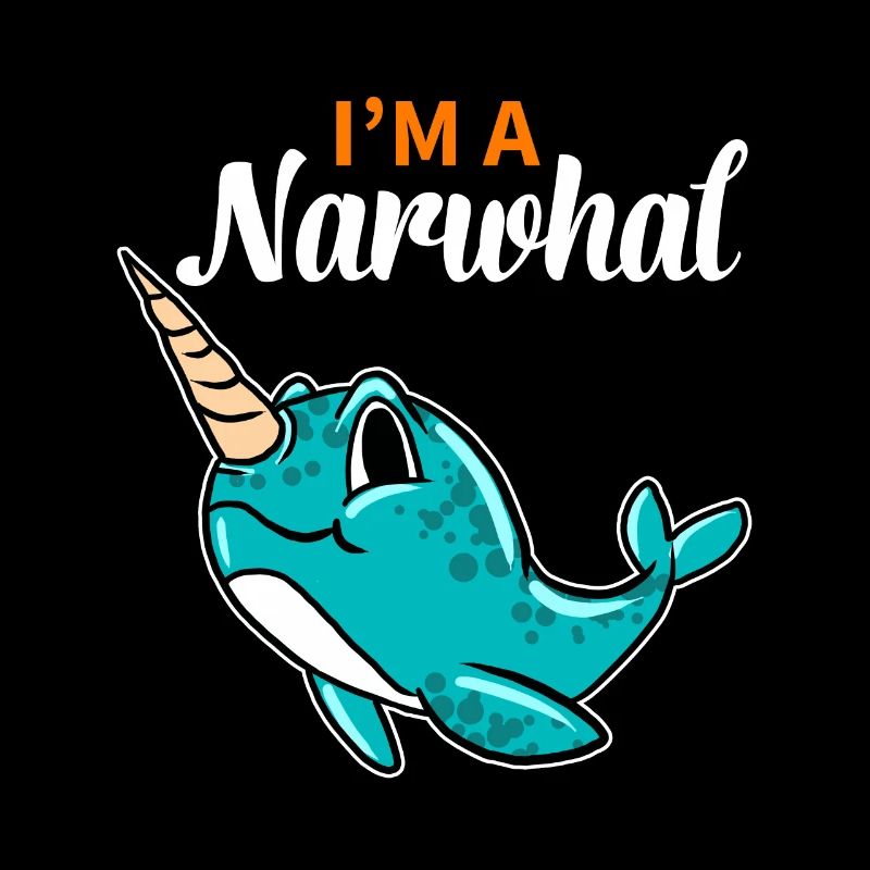 Je suis une licorne narval de la mer Drôle de baleine de mer
