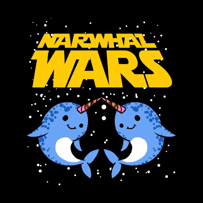 Narwhal Wars Drôle Deux Mignon Deep Sea Creature Pun
