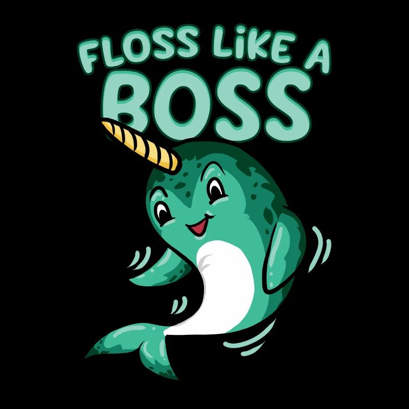 Floss Like A Bossy T-Shirt Flossing Dance Narwhal