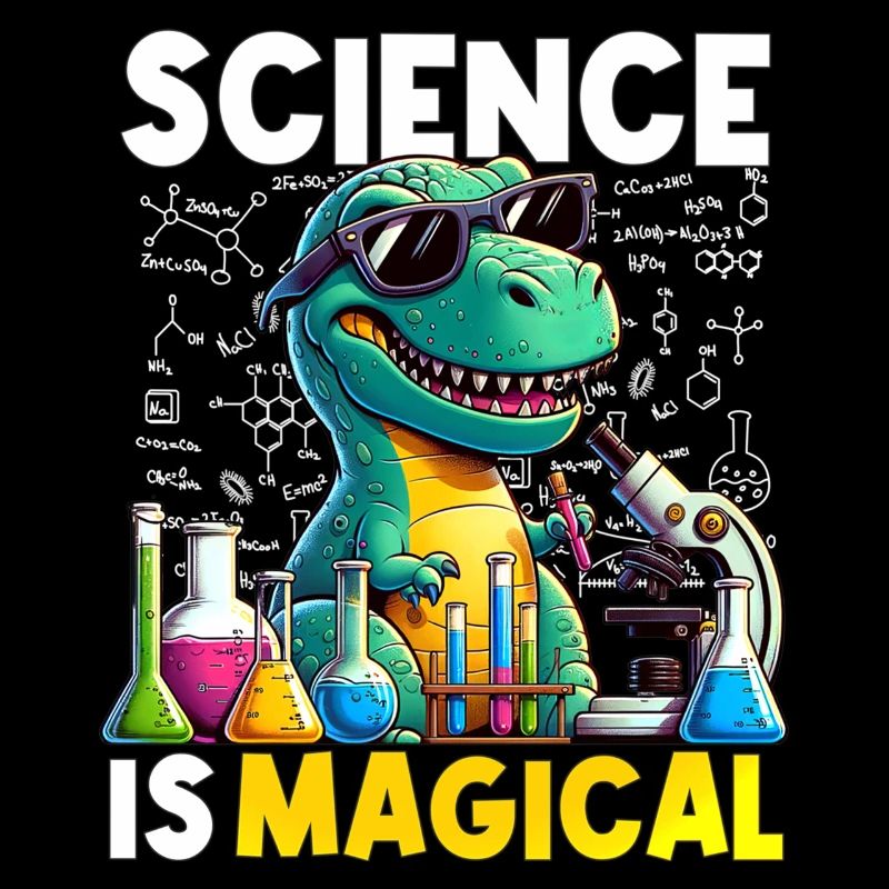 Science Is Magical Dinosaur T-rex Chemist Funny