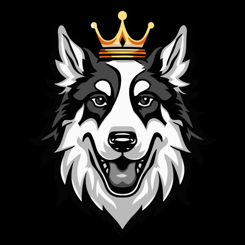 Border Collie Hund Kopf Krone