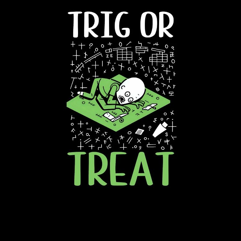 Halloween-Mathelehrer Trig Oder Leckerli Zombie