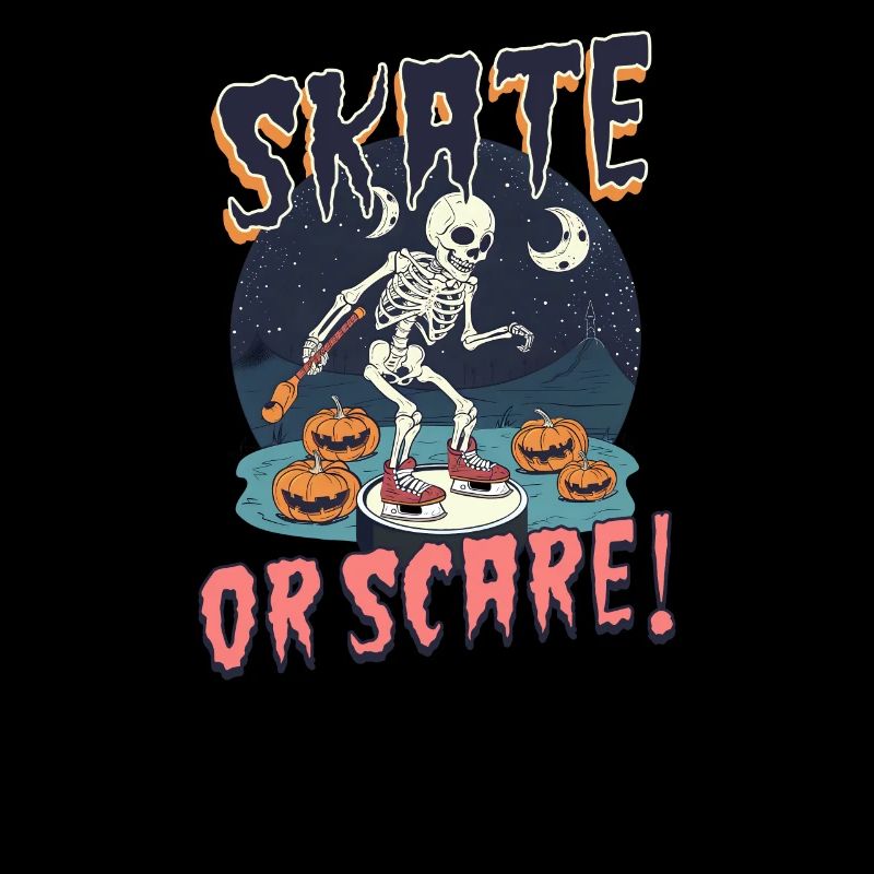 Halloween Eishockey Schlittschuh oder Schrecken!