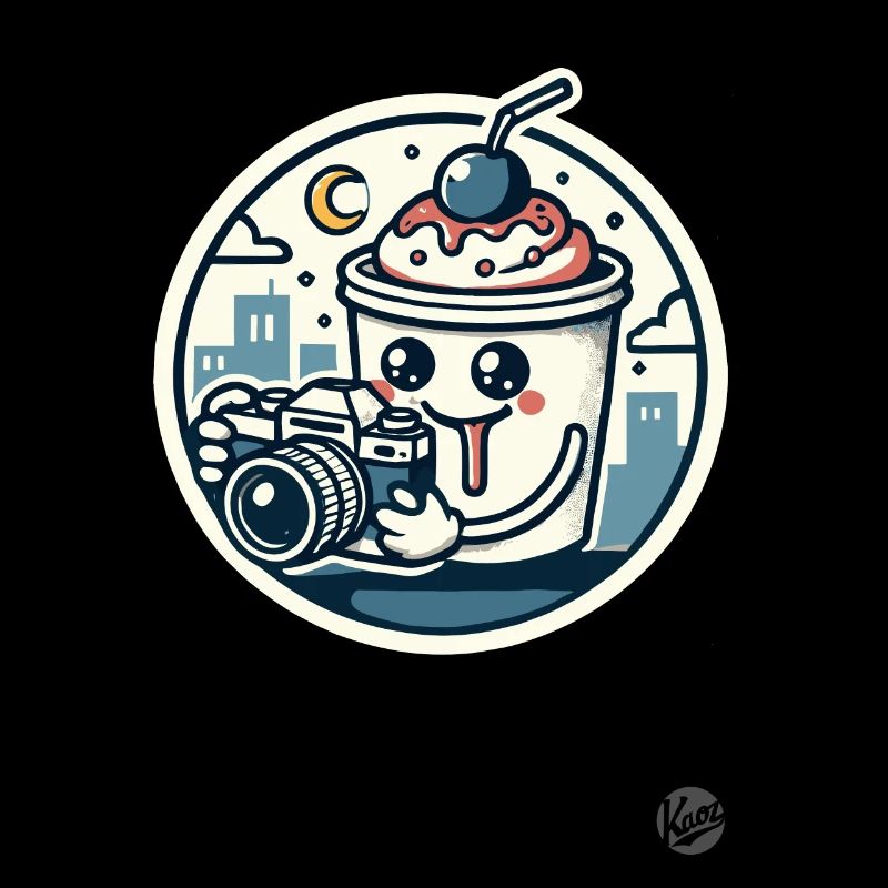 Süßes Eiscreme Design "Foto Spaß" Kawaii Stil