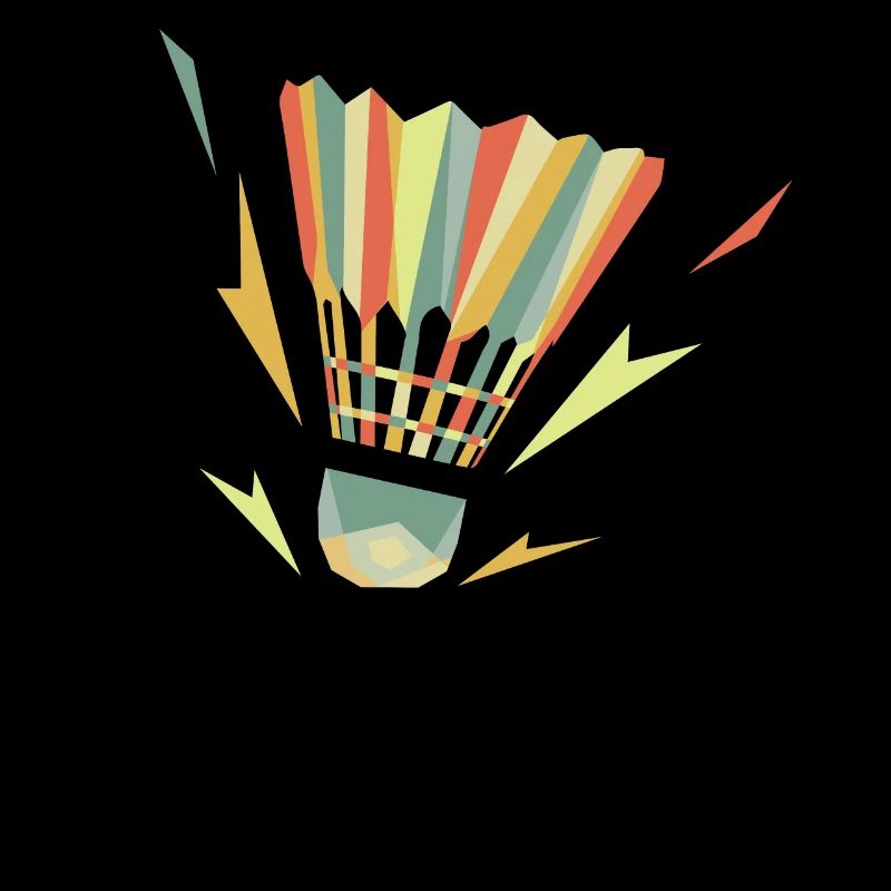 Joueur de volant rétro de badminton