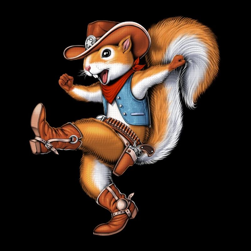 Eichhörnchen Cowboy