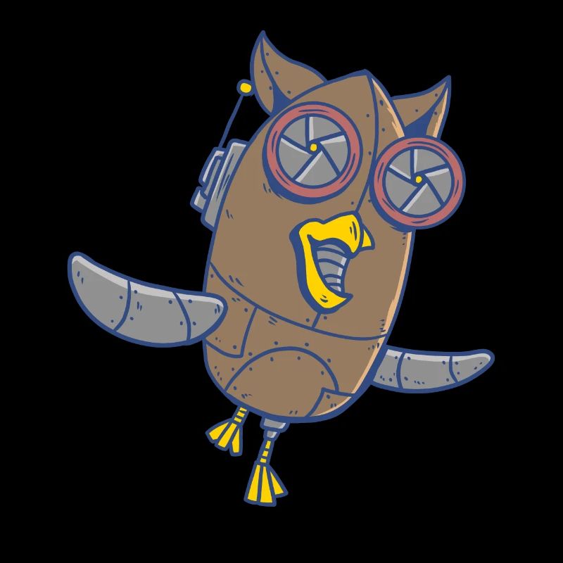 Steampunk Eule Agent Officer Detektiv