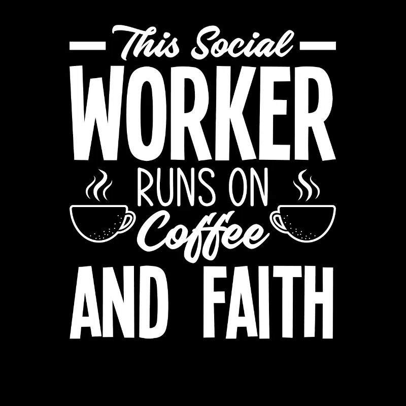 Sozialarbeiter Läuft Mit Kaffee Und Glauben