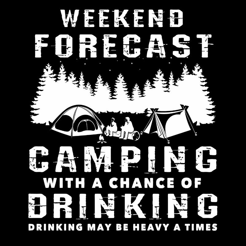 Camping With Drinking Bonfire Camping