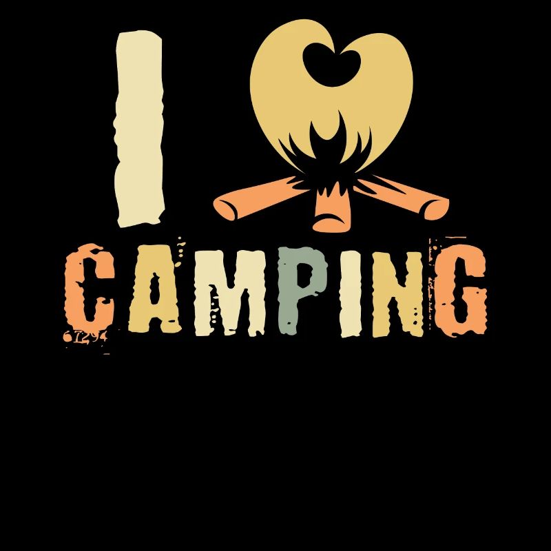 Camper Campfire Bonfire I Love Camping