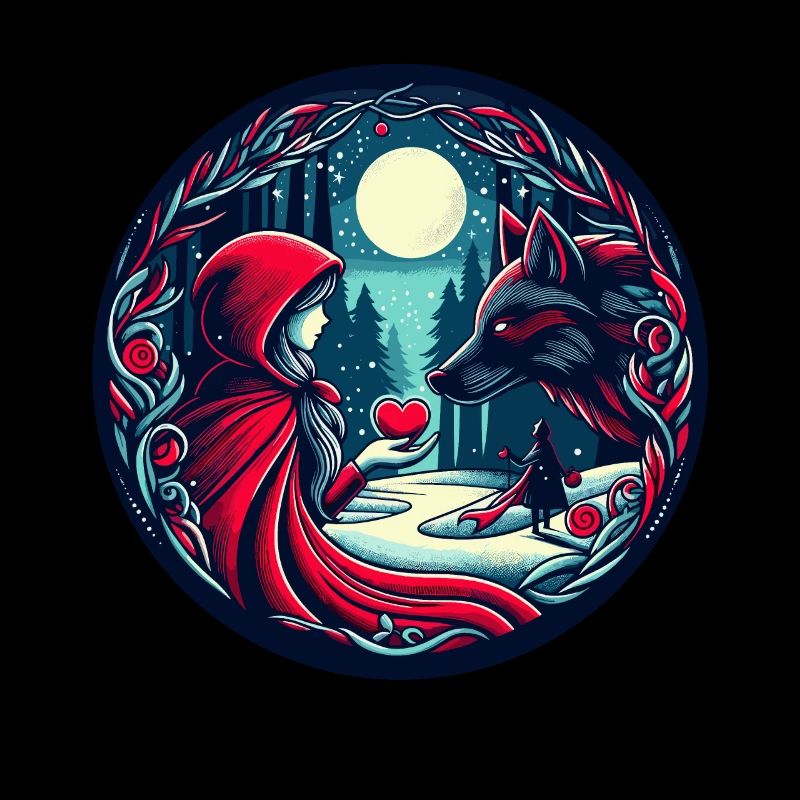Märchen Rotkäppchen Wolf Mystisch Liebe Tierschutz