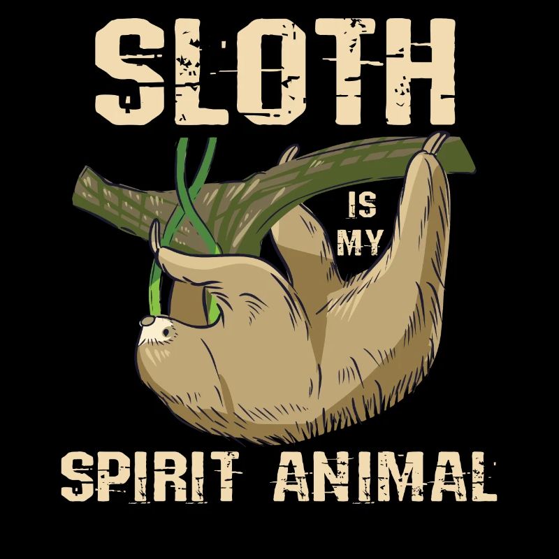 Slothy Napping Spirit Animal Slow Sloth
