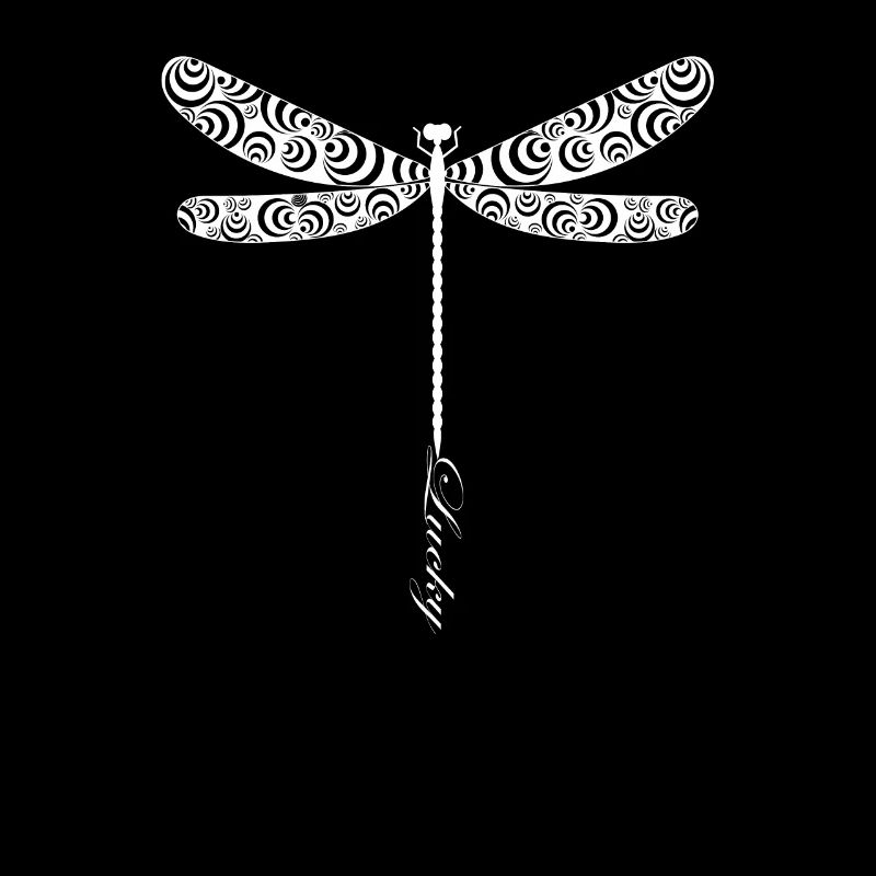 Elegante Libelle Silhouette Kunst Elegant