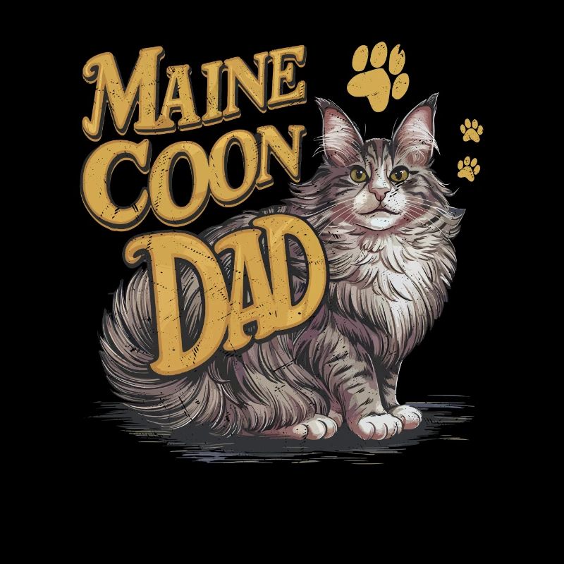 Maine Coon Papa Père Chaton Chat