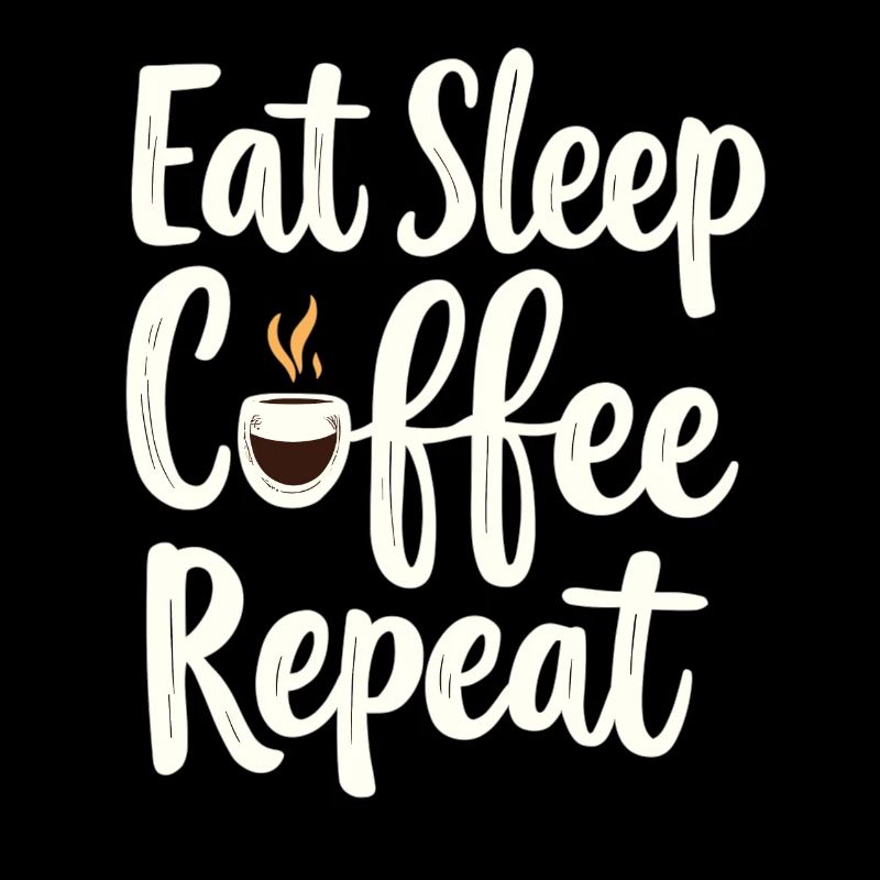 Manger du café de sommeil Répéter le café Café drôle