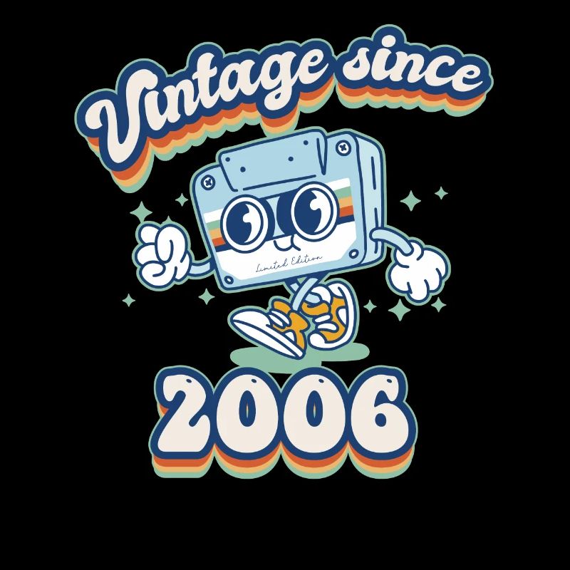 2006 Born Retro Cassette Tape 19. Geburtstag