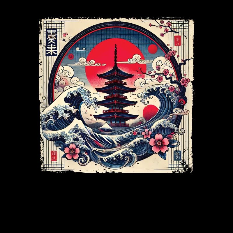 Pagode japonaise traditionnelle,