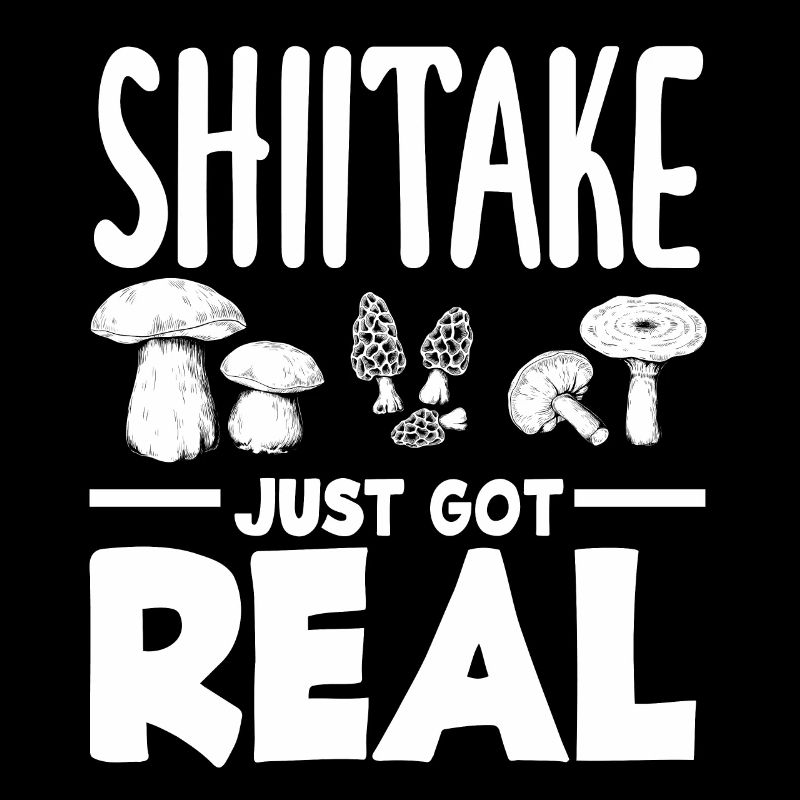 Pilzsammler Shiitake Wird Ernst