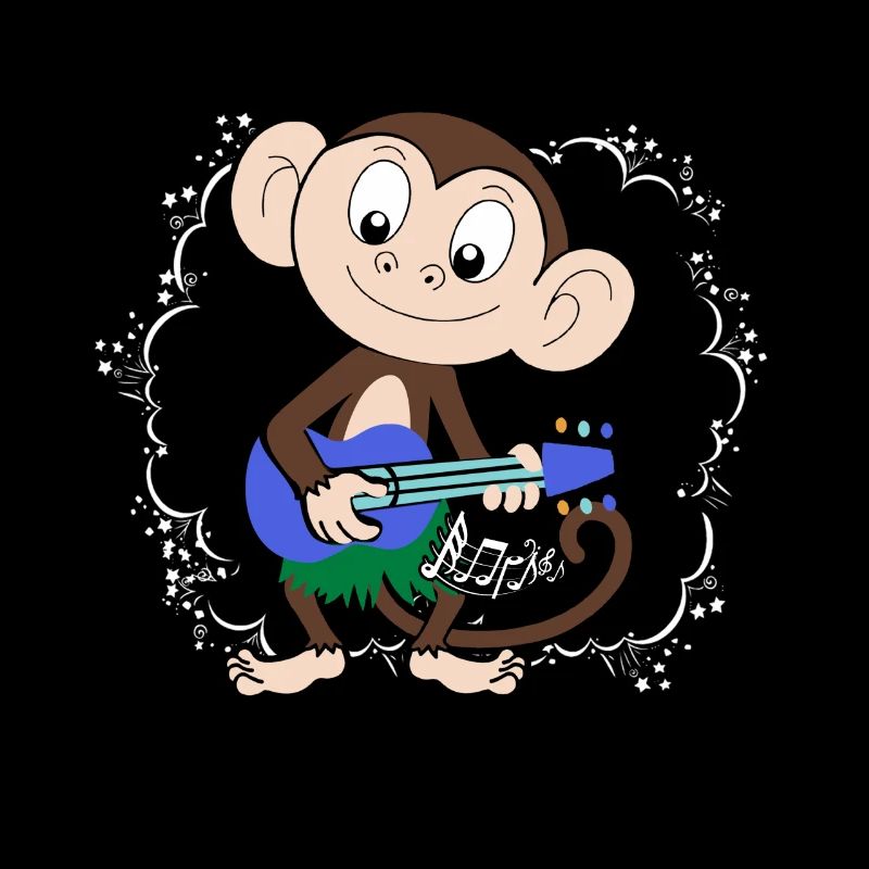 Sock Monkey Plays Ukulele Hula