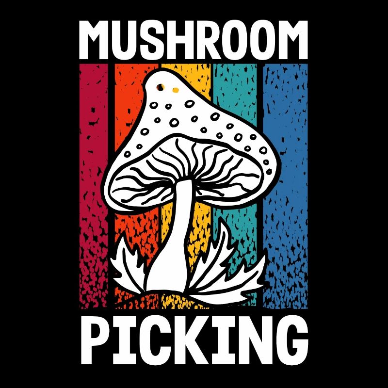 Mushroom Picker Vintage Stripe Design