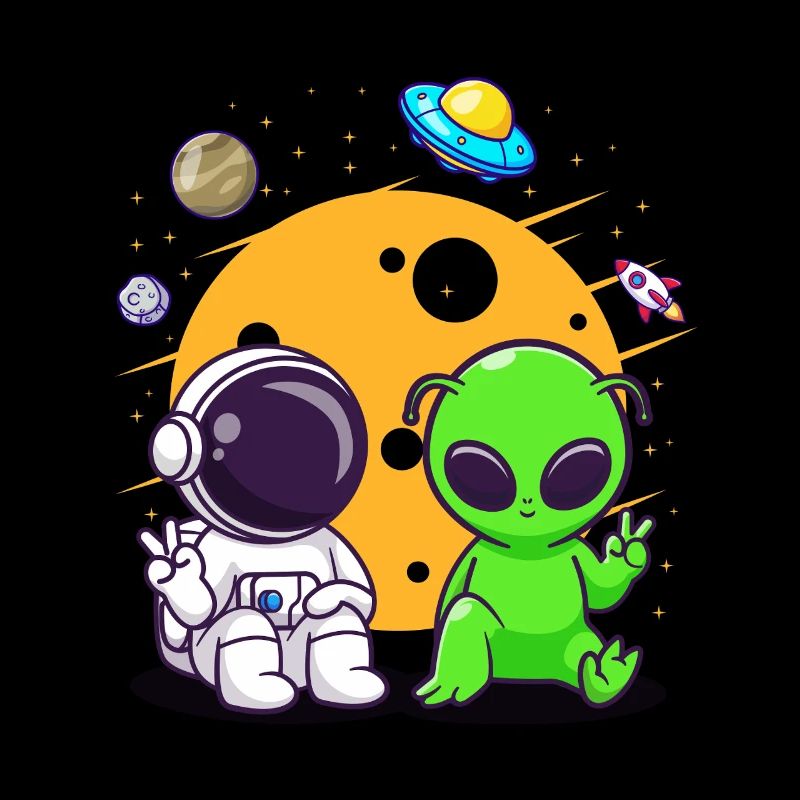 Un astronaute extraterrestre se détend dans l’espace