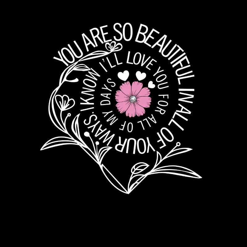 Belle citation d’amour avec fleur rose Bel amour
