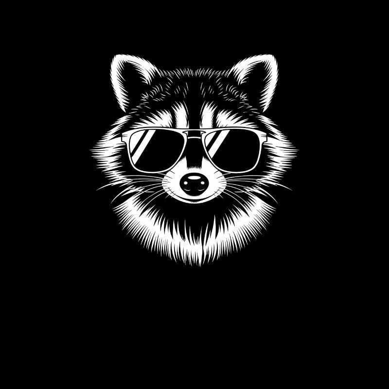 Waschbär mit Sonnenbrille