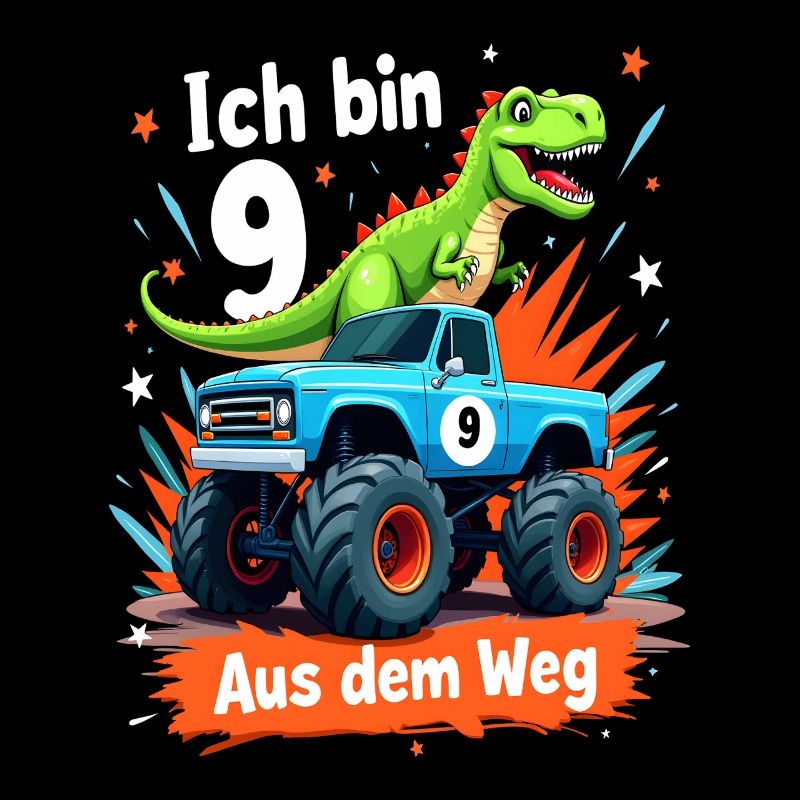 Dinosaurier 9. Geburtstag Monstertruck