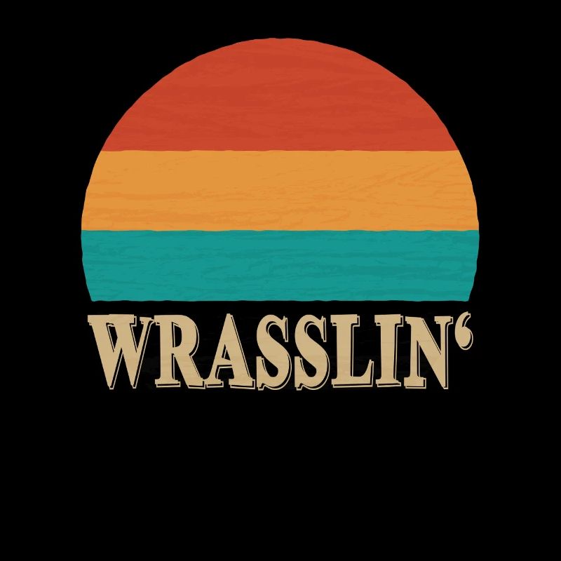 Wrasslin' Retro Vintage Style Sunset