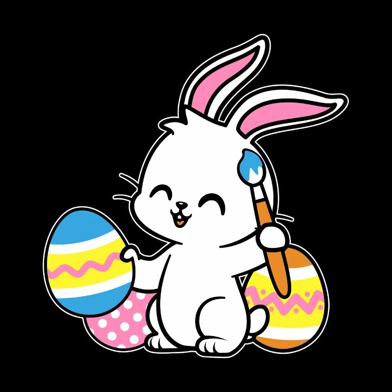 Easter Bunny Painted Easter Egg Painting