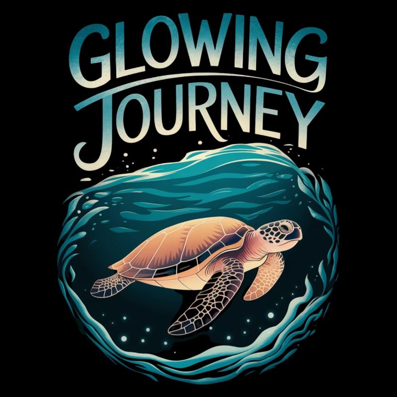 Glowing Journey Turtle Design