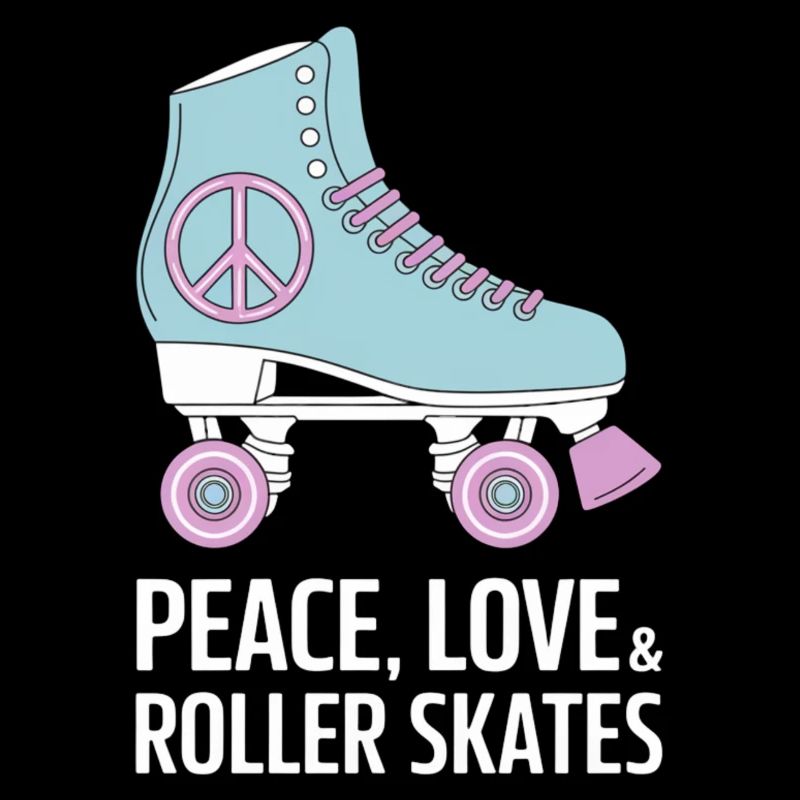Peace Love Roller Skates Design
