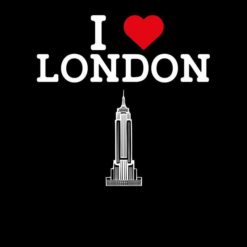 J’aime Londres Empire Angleterre État coeur Drapeau Jeu de mots