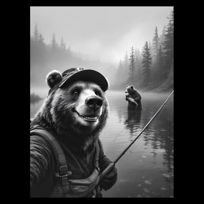 Fischerei Bär Selfie