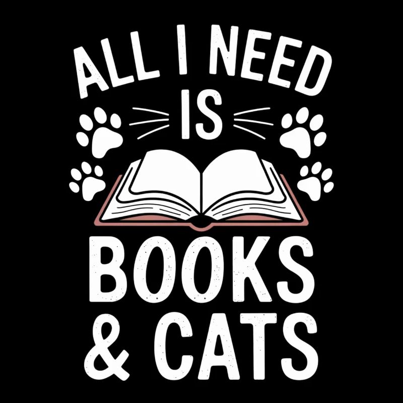 Book Reading Cat Design Kitten Saying