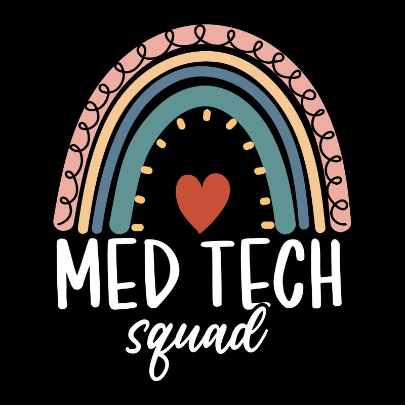 Med Tech Squad Boho Regenbogen Lustiges medizinisches Labor