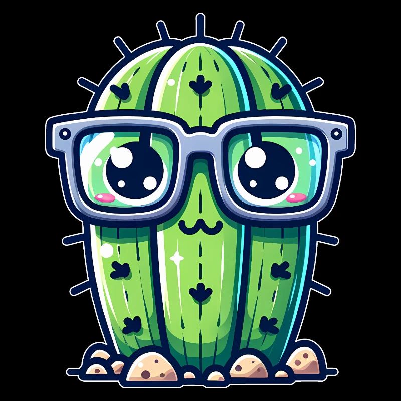 Cactus with glasses