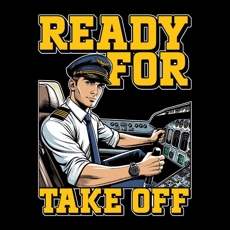 Flight Instructor Ready For Take Off Pilot School