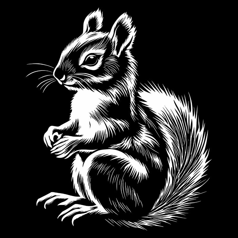 Simpatico scoiattolo illustrazione autunno