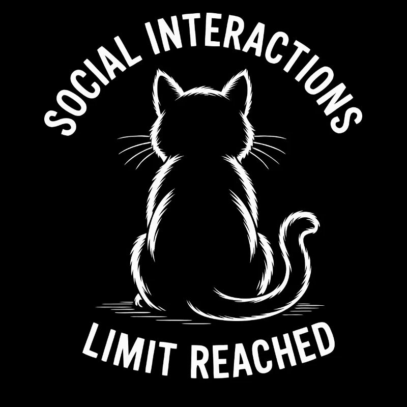 Limite d’interactions sociales atteinte Chat introverti