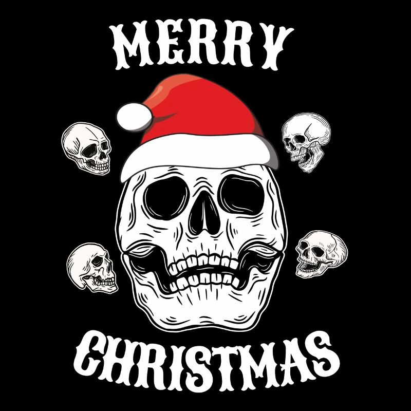 Crâne de Noël Père Noël Joyeux Noël