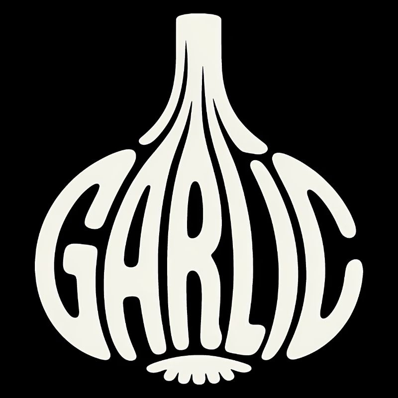 Garlic - Cool Vegetable Logo